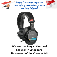 Soony MDR 7506 Dynamic Stereo Over-The-Ear Headphone - MDR7506 AUTHENTIC SET From OFFICIAL SONNY - Beware of Fake Sets In The Market