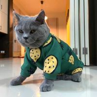 Soft Cozy Pet Cat Clothes For Small Cats Dogs Sweet Spring Autumn Sphynx Hoodies Kitten Leisure Printed Costume Puppy Sweatshirt