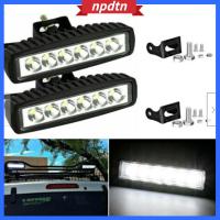 N52P3DTN 1/2Pcs ลดกระหน่ำ สำหรับรถบรรทุก SUV 18W 6 LED ไฟรถทำงาน ไฟหน้าสำหรับรถยนต์ โคมไฟขับรถยนต์ สปอตไลท์บาร์ฟลัดไลท์ DRL