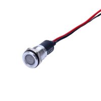 Metal Indicator light 14mm pilot Signal lamp with cable wire 6V 12V 24V 110V 220v red yellow blue green white led