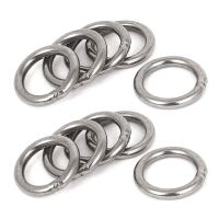 20mm x 3mm Stainless Steel Webbing Strapping Welded O Rings 10 Pcs