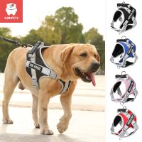 Kimpets Dog Harness Vest Labrador Retriever Chest Clothes Rope Medium Big Dog Reflective Adjustable Outdoor Walking Pet Supplies Collars