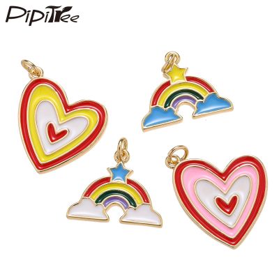 【cw】 Pipitree Pendant Jewelry Making Gold Dangle Charms Star Designer Color Enamel ！