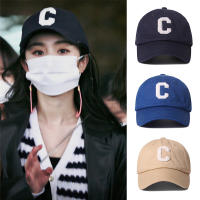 Star Same Style Korean Version of C Letter Soft Top Baseball Hat Female Fashion Street Shooting Peaked Cap Sun Hat Male Uni