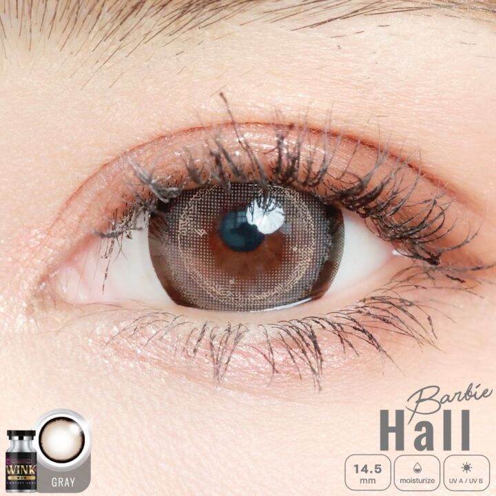 คอนแทคเลนส์-wink-lens-barbie-hall-gray-brown-ค่าสายตา-0-00-ถึง-10-00