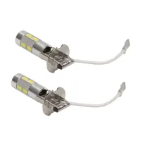 2PCS H3หลอดไฟ LED 5630 10SMD 12V สำหรับไฟตัดหมอก H3 LED โคมไฟอัตโนมัติ Day Running Light