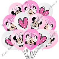 10/20pcs 12Inch Minnie Mouse Latex Balloon Party Supplies Pink Minnie Party Balloon Balloons for Wedding Birthday Party Decor Pipe Fittings Accessorie
