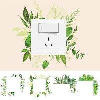 Leaf Green Plant Personality Wall Sticker Light Switch PVC Home Decoration Decal