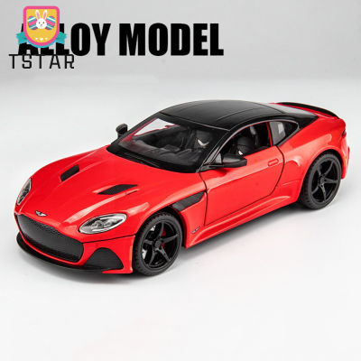 TS【ready Stock】1:22 Alloy Car Model With Sound Light Compatible For Aston Martin Pull Back Car Toy For Children Christmas Gifts【cod】