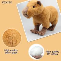 KZXITK Capybara การจำลองของเล่นตุ๊กตาผ้า Capybara ของเล่น Boneka Mainan นิ่มน่ารักสำหรับเป็นของขวัญ Capybara ของเล่น Capybara ผ้ากำมะหยี่ Boneka Mainan ของเล่น Capybara นุ่มสำหรับเด็ก