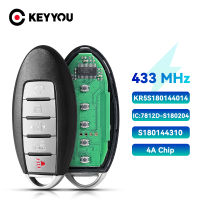 KEYYOU S180144310สมาร์ทกุญแจรถ Fob 433เมกะเฮิร์ตซ์4A PCF7953M สำหรับนิสสัน Altima เทียน่า Maxima 2016-2018 KR5S180144014 Keyless