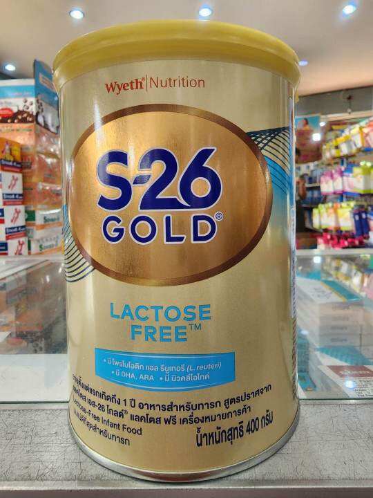 นมผง S26 Gold LF สำหรับเด็กท้องเสีย 400 กรัม x 1 กระป๋อง ( S26 Lactose Free เอส26 เอส 26 แล็คโต