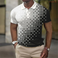 【high quality】  Mens Casual Short Sleeved Polo Shirt, Oversized Print, Summer Polo Button, Golf Shirt, Fashionable Mens Clothing