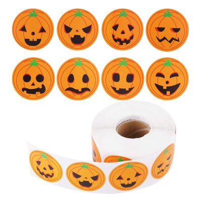 500PCS 3.8 cm Halloween Childrens Toy Thank You Decoration Sticker Label, Used for Gift Wrapping Paper, Envelopes