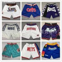 กางเกงบอล Cavaliers Lakers Heat Raptors Magic Suns Pocket กางเกงขาสั้นปัก MLB กางเกงบาสเก็ตบอล NFL