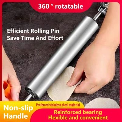 Rolling Pin Large Roller for Home Use Roll Bakery Accessories Stainless Steel Kitchen Tools Roll Dough Household Making Dumpling