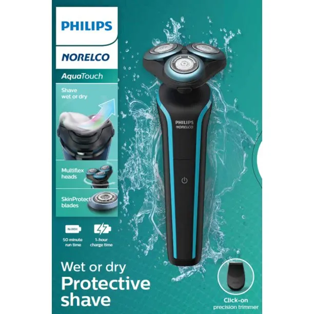 Philips Norelco Aquatouch, Rechargeable Wet & Dry Shaver with ClickOn