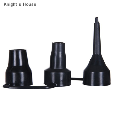 Knights House หัวปั๊มหัวฉีด3ขนาดอะแดปเตอร์เติมอากาศหัวฉีดสีดำ