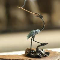 Crane Incense Insert Incense Holder Line Incense Insert Incense Rack Antique Blue Crane Asking The Sky Alloy Zen Creativity