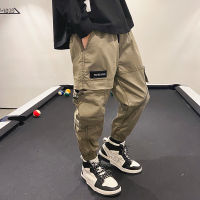 Joggers Boys Cargo Pants Streetwear 2021 Hip Hop Casual Pockets Track Pants Children Harajuku Fashion Autumn Harem Trousers