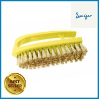 แปรงทองเหลืองทรงเตารีด ตราสมอ สีน้ำเงินBRASS SCRUB BRUSH WITH IRON HANDLE ANCHOR BLUE **บริการเก็บเงินปลายทาง**