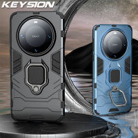 KEYSION เกราะกันกระแทกเคสสำหรับหัวเหว่ย Mate 60 Pro 50 40 Pro ซิลิโคนนิ่ม + พีซีขาตั้งโทรศัพท์ฝาครอบโทรศัพท์สำหรับ Huawei Mate 60 50 Pro