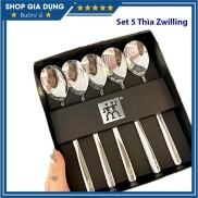 Bộ 5 muỗng inox cao cấp - Set 5 thìa ZWILLING hàng nội địa Đức có hộp sang