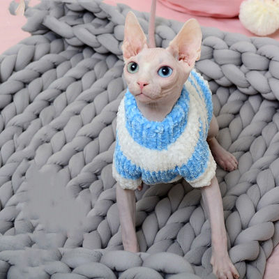 Hairless cat sweater autumn and winter warm cat clothes Sphinx Devon cat pet handmade sweater fashion new comfortable