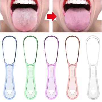 POPOUSHOP 2 Pcs Scraper Tongue Brush Dental Cleaning Tools Abs Cleaner Baby  Child Paintbrush Cleaners Spachella Silicone Major
