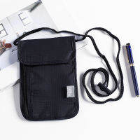 Waterproof RFID Nylon Travel document storage bag Card passport Bag Neck Wallet Money Document Card Passport Pouch