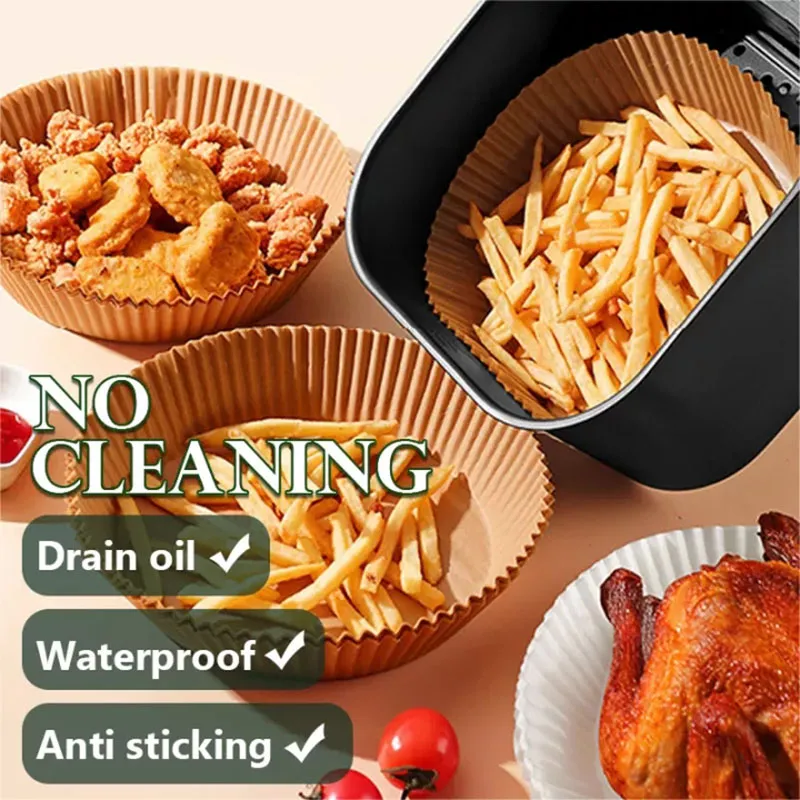 Ready Stock] INSOUND 100pcs/50pcs Air Fryer Paper Non-Stick Disposable Air  Fryer Liners Baking Paper Oil-Proof and Oil-Absorbing Paper for Roasting  Household Barbecue Microwave Food Oven Kitchen Pan Pad 空气炸锅纸