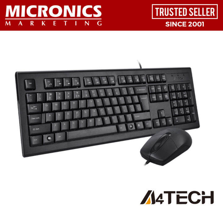 A4tech keyboard and mouse combo USB wired Lazada PH