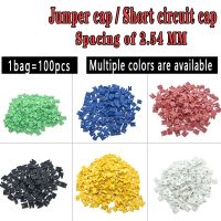 100PCS Pitch jumper shorted cap &amp; Headers &amp; Wire Housings 2.54MM SHUNT Black yellow white green red blue Wires Leads Adapters