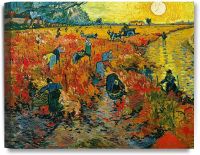 Van Gogh ศิลปะภาพวาดผ้าใบในยามค่ำคืนที่เต็มไปด้วยดวงดาวมีกรอบผลิตไวน์แดงหลาสำหรับของตกแต่งบ้านใส่กรอบพร้อมแขวน