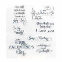 Happy Valentines Day Silicone Clear Seal Stamp DIY Scrapbooking Embossing Photo Album Decorative Paper Card