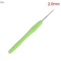 ZLL 1PC 2.0-6.0mm Hand knit Rainbow Soft Handle crochet Rubber Handle crochet CRAFT เส้นด้ายจักรเย็บผ้าเครื่องมือถัก