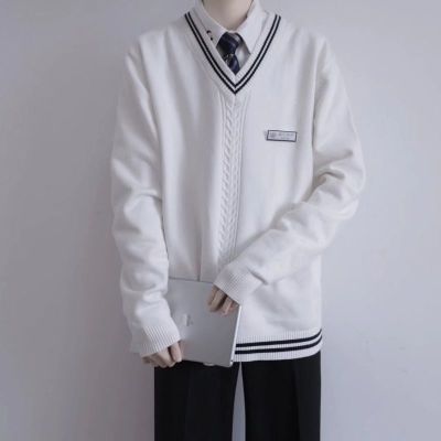 ✑┇✟ Fashion sweater male student Korean version loose new knitted sweater mens trend all-match simple top