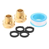 2kits Solid Brass Garden Hose Fittings Connectors 3/4 GHT Female To 1/2 NPT Male Heavy Duty Adapter Faucet Leader Coupler