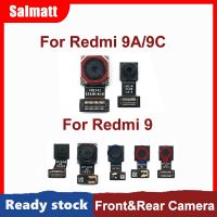 Salmatt กล้องหน้าและหลังของแท้สำหรับ Redmi 9 9A 9C หลังส่วนหน้าเซลฟี่โมดูลกล้องชิ้นงอสำหรับเปลี่ยนอะไหล่สำหรับกล้องมองหลังพร้อมเครื่องมือ