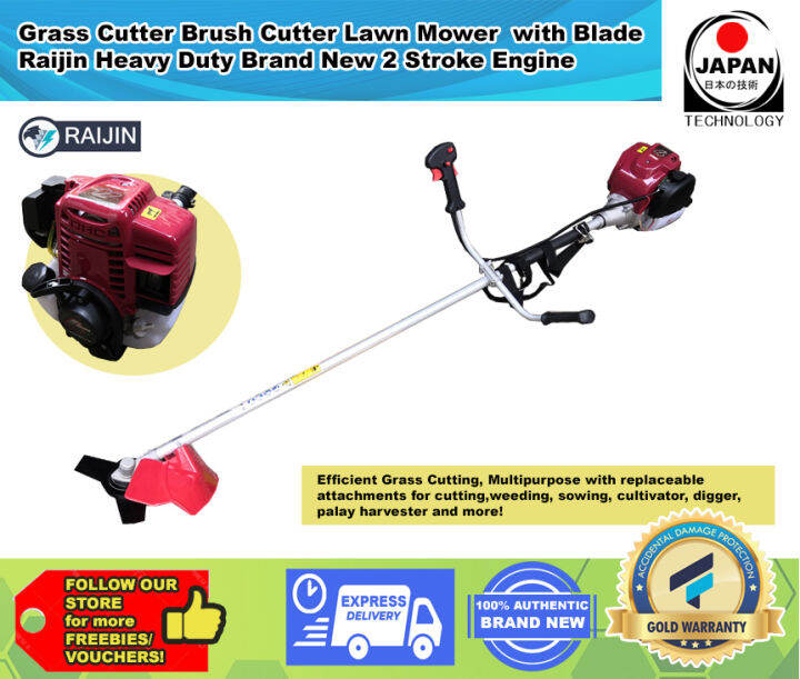 grass cutter brush cutter lawn mower 2 stroke heavy duty with weeder