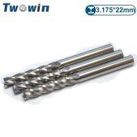 Twowin 10ชิ้นเครื่องตัด3.175*22มม4สุดที่ฟุตเครื่องมือเอ็นมิลล์คาร์ไบด์ Cnc สำหรับเครื่องแกะสลักเลเซอร์3018