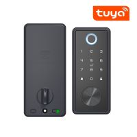 Ttlock หรือแอป Tuya Smart รีโมทคอนโทรลลายนิ้วมือ Biometrics รหัสบัตรรหัสผ่านเราสลักล็อคอัตโนมัติ