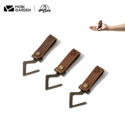 【hot】❅  MOBI Exquisite Hiking Camping Accessories Cowhide Clothesline Rack Alloy Fixed Storage Buckle Tent