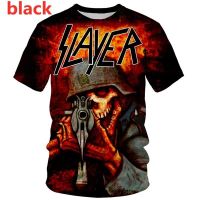 T SHIRT   Fashion Music Slayer Rock 3D T Shirt Mens Casual（free custom NAME&amp;LOGO)