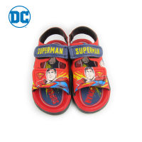 Shou Group Kids PVC sandals with Superman pattern Red colour รองเท้าแตะสวม PVC รัดส้นสำหรับเด็ก ลายซูเปอร์แมน สีแดง