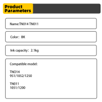 TN014 TN015หมึกพิมพ์สำหรับ Konica Minolta บิซฮัปโปร951หมึกพิมพ์