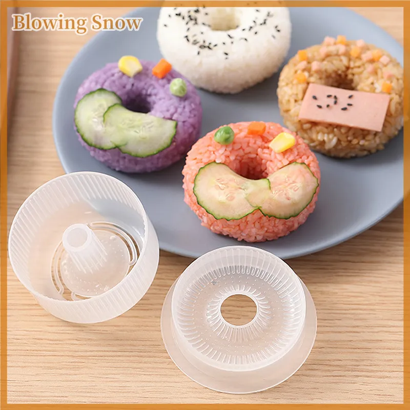 DTBPRQ Bento Box Sushi Donut Shape Maker Home DIY Kids Rice Bento Sushi  Maker Round Rice Mold Kids Bento Lunch Box to Back to School 