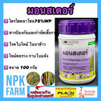 มอนสเตอร์ ขนาด 100 กรัม ไตรไซคลาโซล 75% WP บีม75 สารป้องกันและกำจัดเชื้อรา โรคใบไหม้ในนาข้าว กาบใบแห้ง ไหม้คอรวง ใช้กับพืชผัก ผลไม้ ทุกชนิด