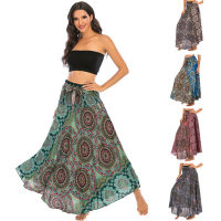 Fashion Summer Long Skirts Women Bottom Boho Vintage Print Maxi Skirt Woman Clothes Harajuku Saia Jupe Femme Bohemian Faldas