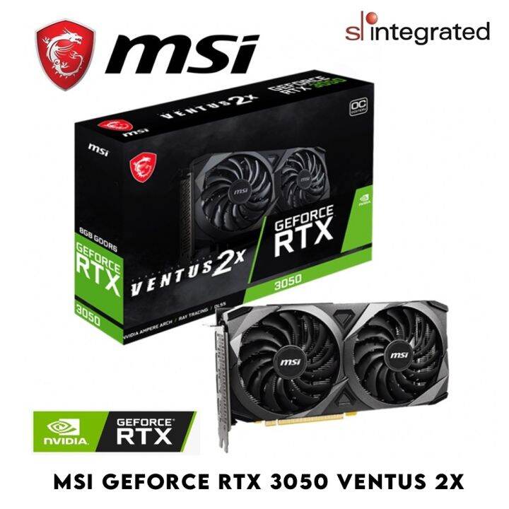 Msi Geforce Rtx 3050 Ventus 2x 8g Oc Gddr6 Lazada